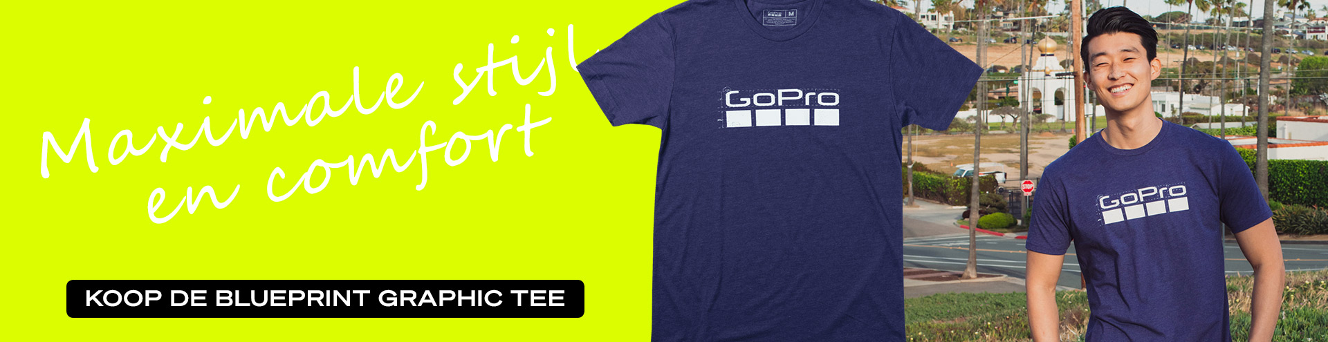 Maximale stijl en comfort. Koop het Blue Print Graphic T Shirt op gopro.com