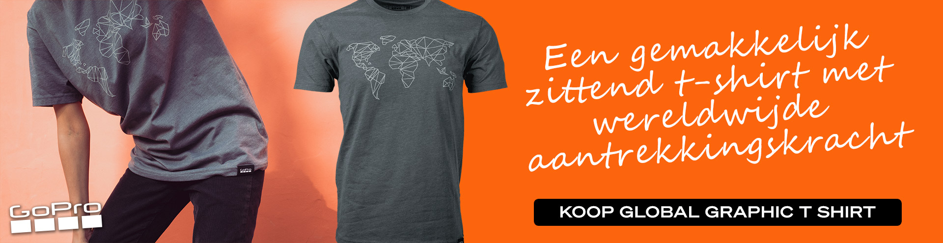 Een gemakkelijk  zittend t-shirt met  wereldwijde  aantrekkingskracht. Koop het Global Graphic T Shirt op gopro.com