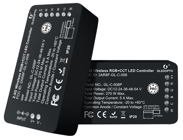 Gledopto 2.4Ghz RGBW LED Controler Pro - GL-C-008P